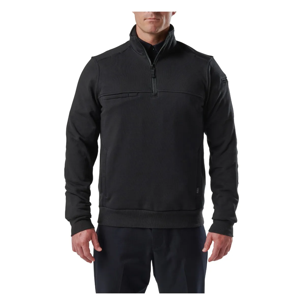 [5-72534ABR019XSR hceaa] 5.11 Tactical - 1/4 Zip Job Shirt 2.0 (HCEAA Embroidered) (Black, X-Small, Regular)