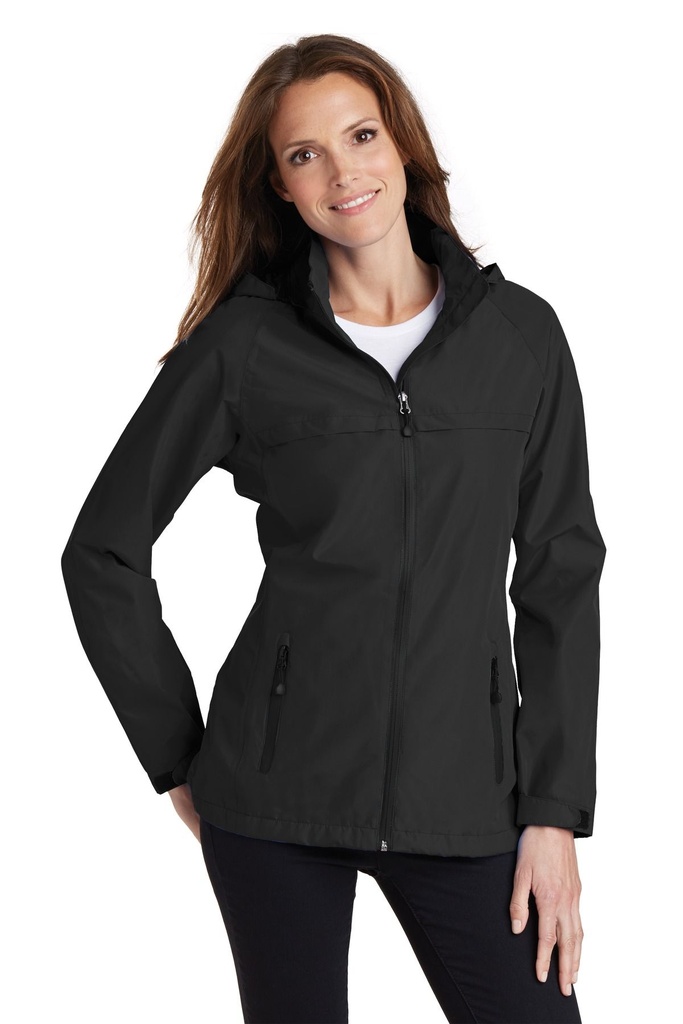 [L333BLXS HCEAA] Port Authority Torrent Waterproof Jacket Ladies w/ Embroidery (HCEAA) (Black, X-Small)